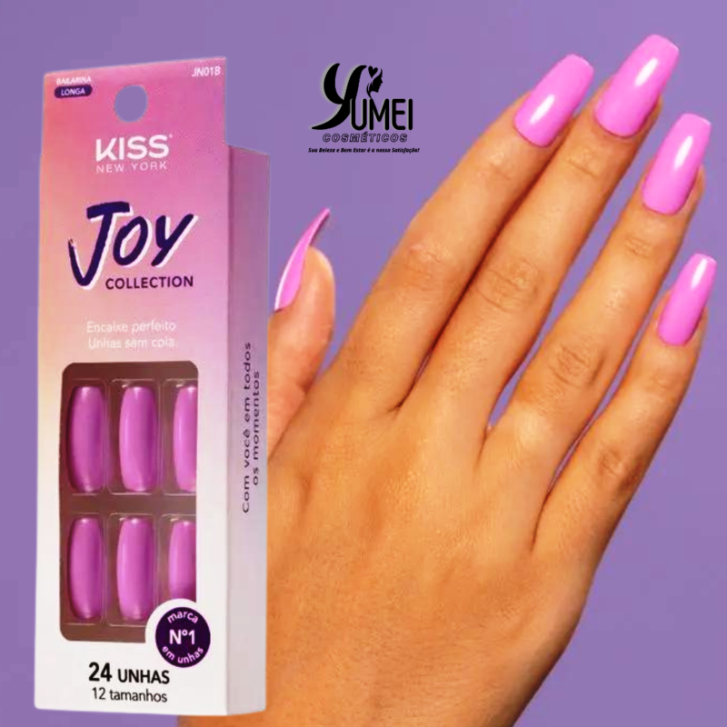 Unha Postiça Joy Collection Real Pink 24un Kiss New York