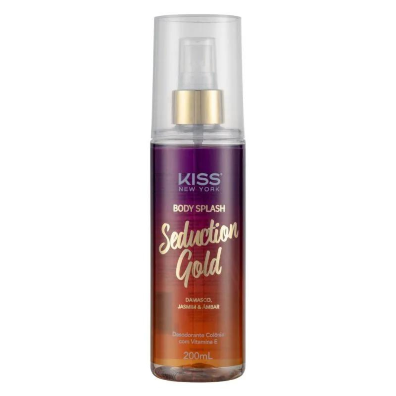 BODY SPLASH SEDUCTION GOLD 200ML Kiss New York - Image 3