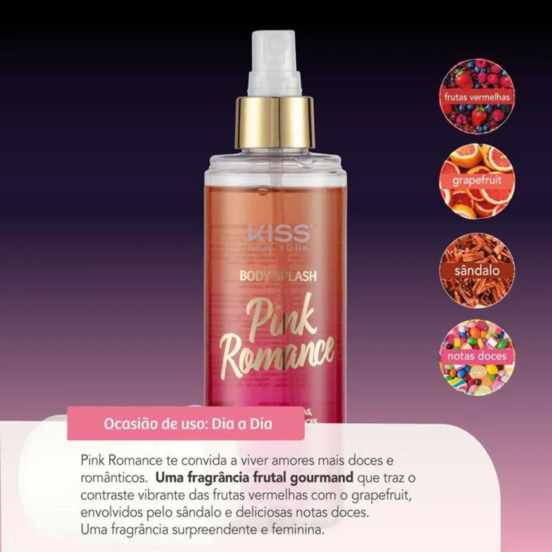 Body Splash Pink Romance 200ml Kiss New - Image 2