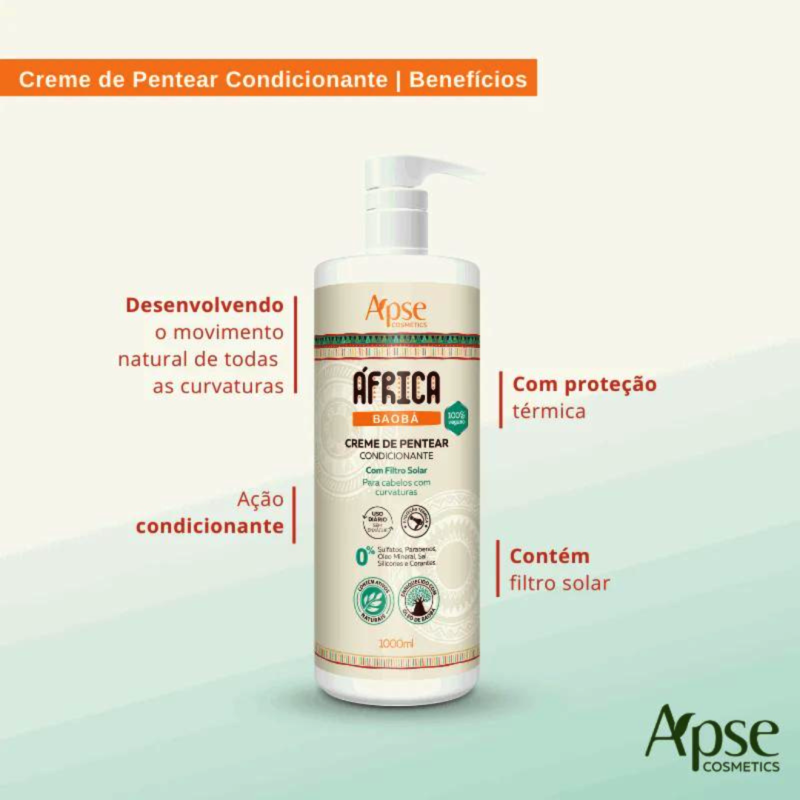 Creme de Pentear Apice África Baobá 1000ml Ação Condicionante - Image 2