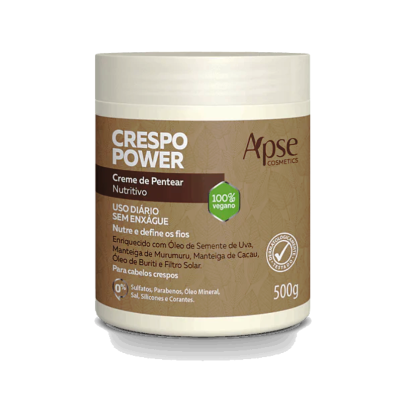 Creme de Pentear Nutritivo Apice Crespo Power 500g No Poo e Low Poo - Image 5