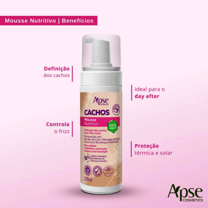 Mousse Nutritivo Apice Cachos 210 ml Low Poo Condicionante - Image 2