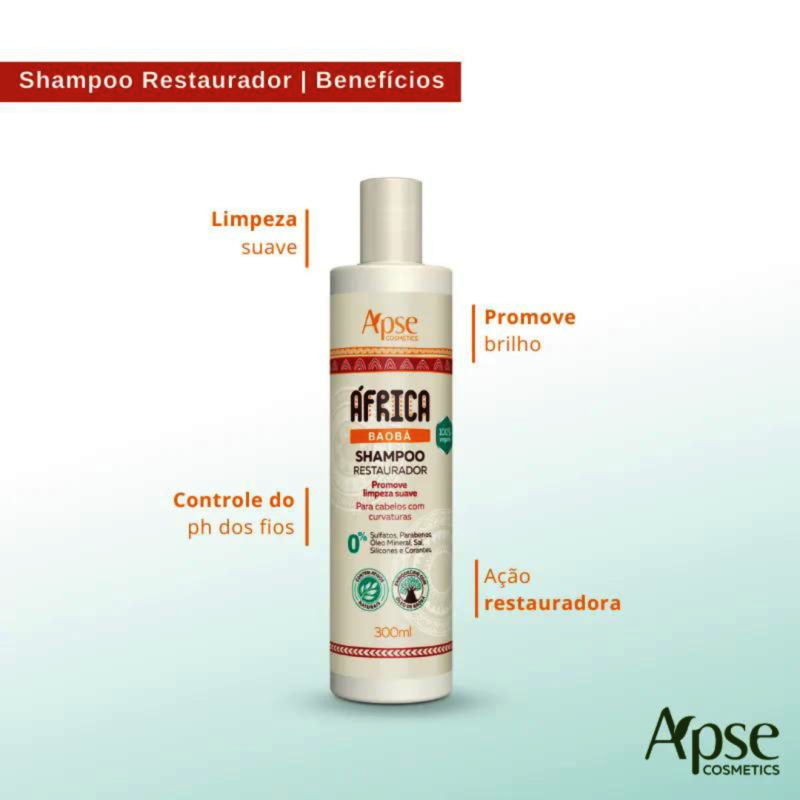 Shampoo Apice África Baobá Restaurador 300 ml - Image 2