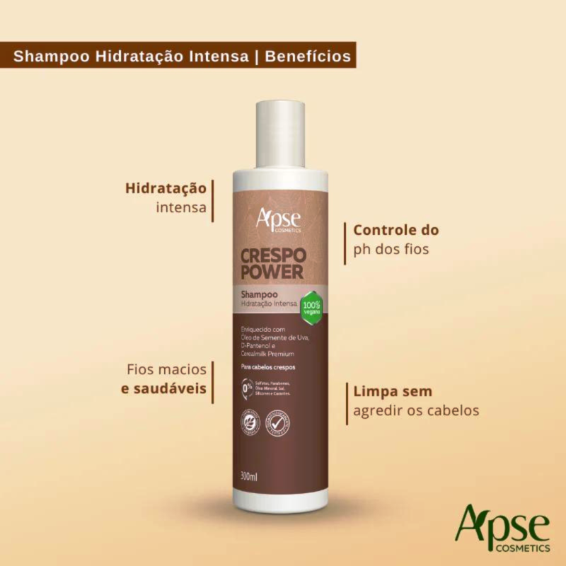 Shampoo Apice Crespo Power Hidratação Intensa 300ml - Image 2