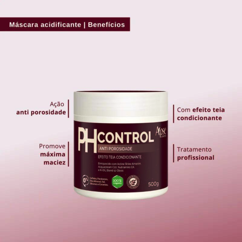 Tratamento Anti Porosidade Apice PH CONTROL 500g Máscara Acidificante - Image 2