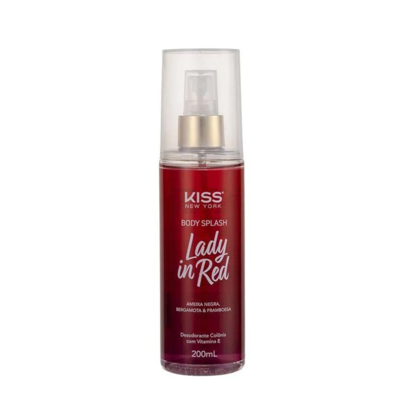 Body Splash LADY IN RED 200ml Kiss New - Image 4