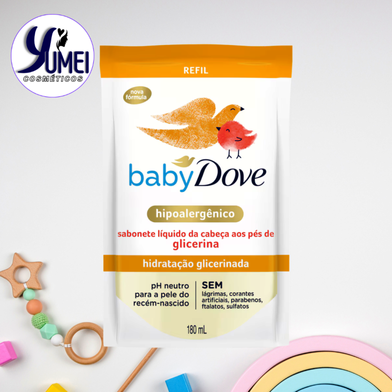 SABONETE LIQUIDO REFIL BABY DOVE 180ML HID GLICERINADO