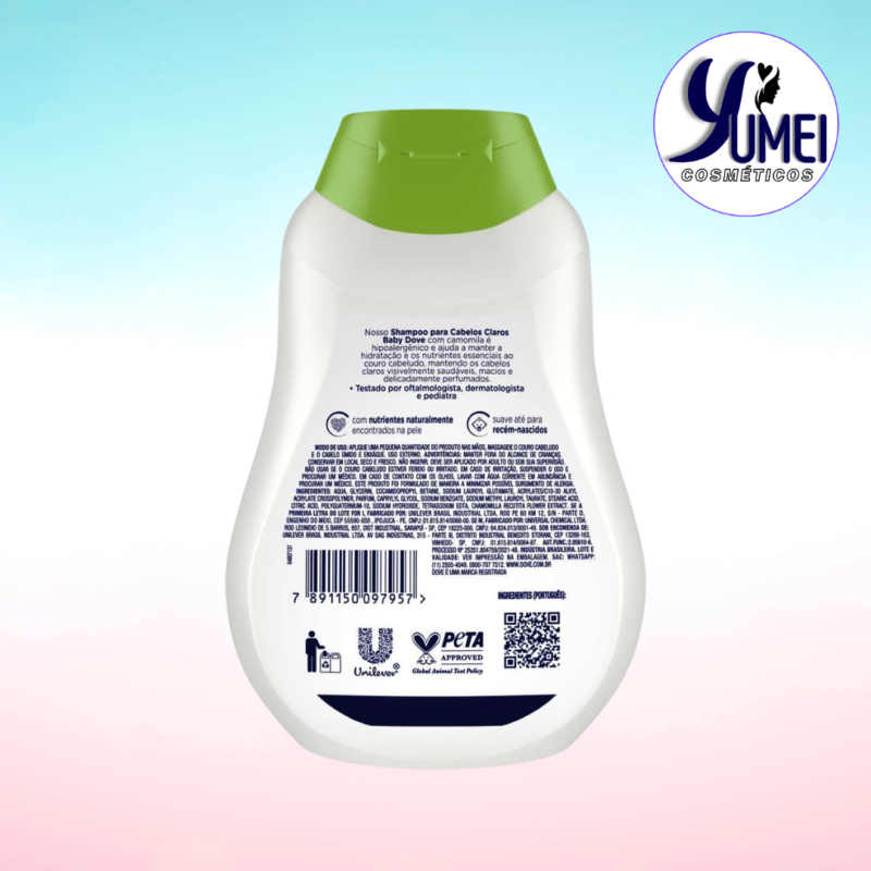 SHAMPOO BABY DOVE 400ML CAB CLAROS CAMOMILA - Image 2