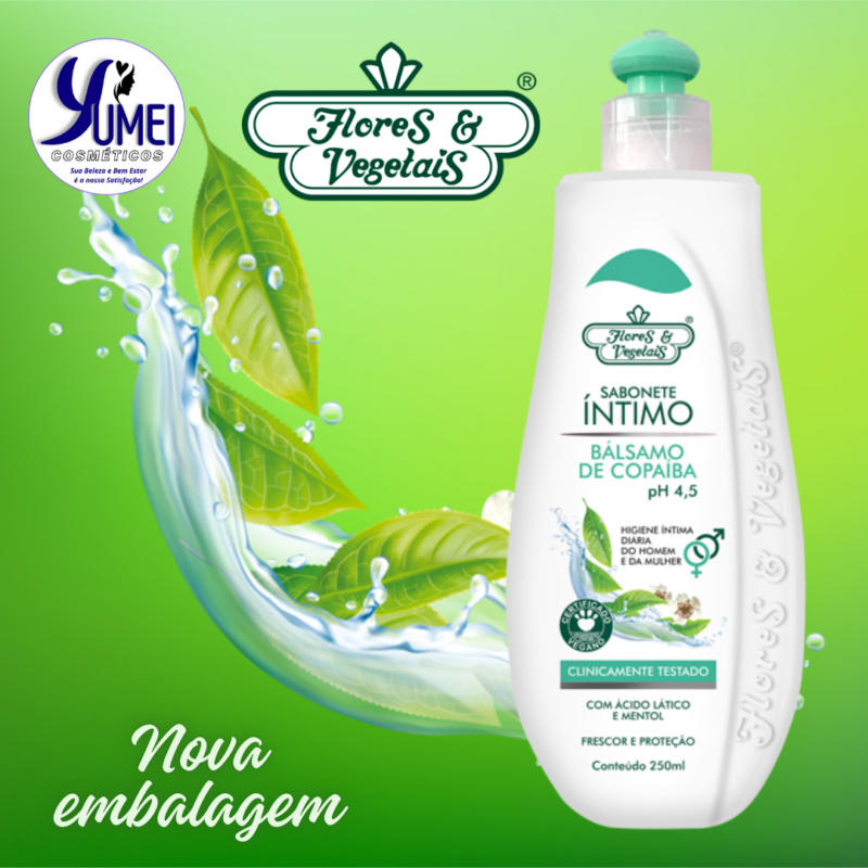 Sabonete Íntimo Bálsamo De Copaíba Flores & Vegetais 250ml