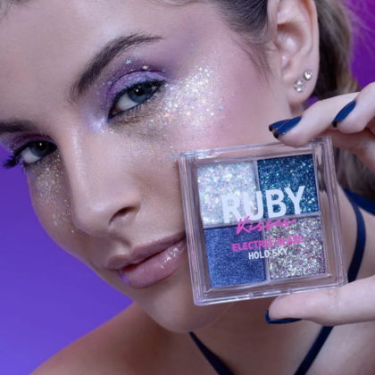 Quarteto Sombras Glitter Holográfico Ruby Kisses Holo Sky Olhos Radiantes