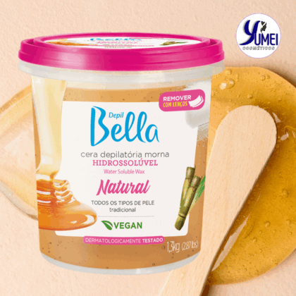 CERA HIDROSSOLUVEL NATURAL 1,3 KG DEPIL BELLA