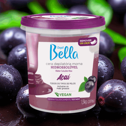 CERA HIDROSSOLUVEL ACAI 1,3 KG DEPIL BELLA