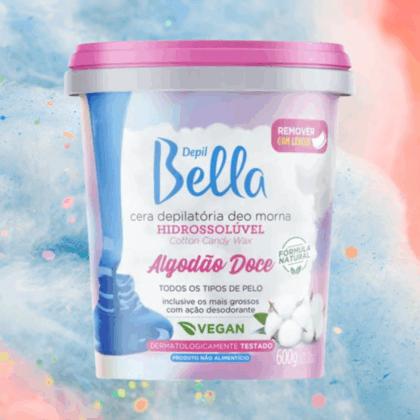 CERA HIDROSSOLUVEL ALGODAO DOCE 600 G DEPIL BELLA